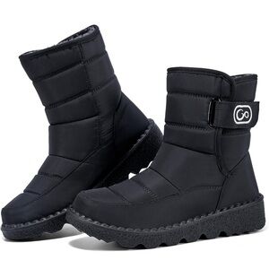 Women’s Black Puffy Faux Fur Lined Boots size 11 (44)